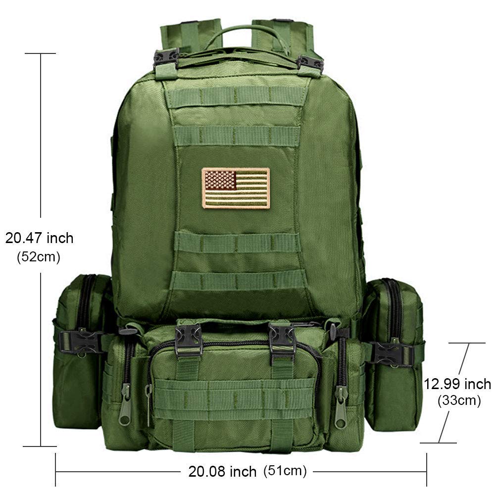 Army Backpack Inside CVLIFE Military Tactical Backpack Army Rucksack Assault Pack Built-up ...
