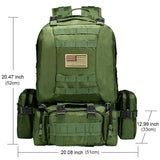 CVLIFE Military Tactical Backpack Army Rucksack Assault Pack Built-up Molle Bag - backpacks4less.com