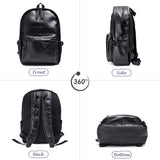 Vintage PU Leather Backpack, OURBAG Outdoor School College Bookbag fit Laptop Computer Backpack for Man and Woman - backpacks4less.com