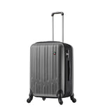 Mia Toro Italy Piega Hardside 24" Spinner, Silver, One Size