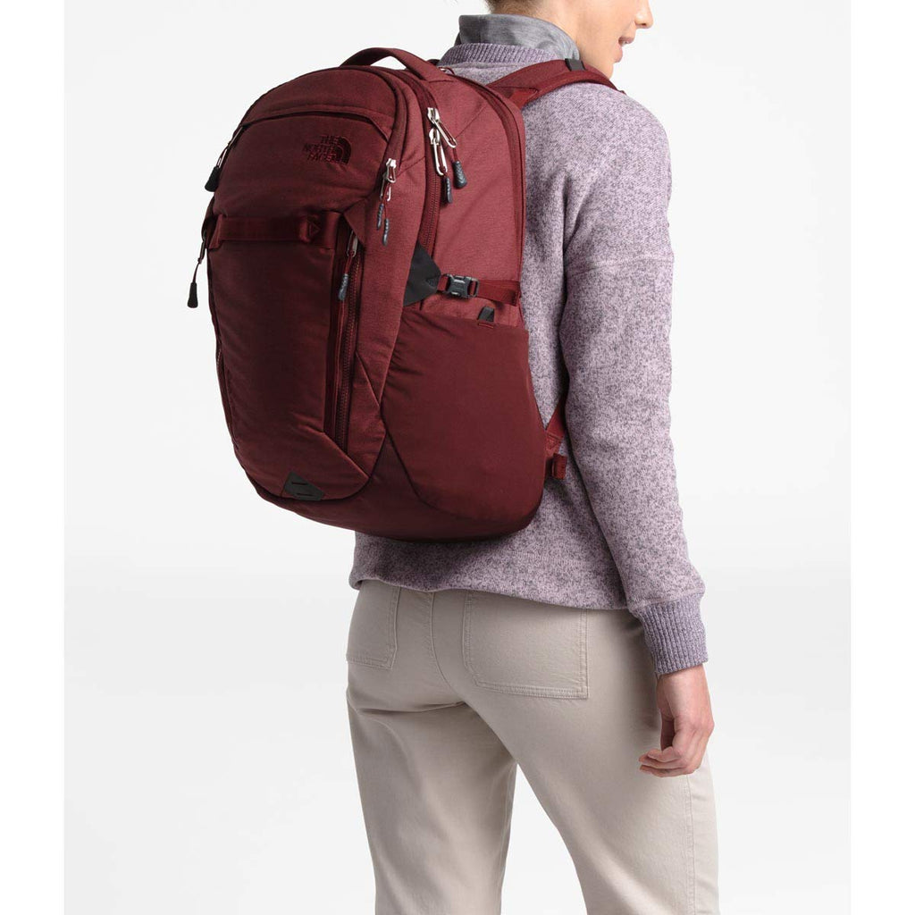 north face backpack womens surge ii The North Face Women's Surge Backpack, GarnetRed Lt Htr/GarnetRed