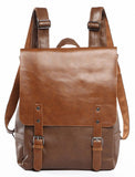 Kenox Vintage PU Leather Laptop Backpack Knapsack Rucksack Weekender Daypack Bag - backpacks4less.com