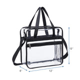 Clear Bag Stadium Approved,NCAA NFL&PGA Security Approved Clear Tote Bag with Multi-Pockets and Adjustable Shoulder Strap,Perfect for Work, School, Sports Games and Concerts-12 X12 X6 - backpacks4less.com
