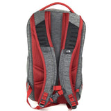 The North Face Vault Backpack, TNF Dark Grey Heather/Cardinal Red, One Size - backpacks4less.com