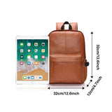 Vintage PU Leather Backpack, OURBAG Outdoor School College Bookbag fit Laptop Computer Backpack for Man and Woman - backpacks4less.com