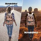 Montana West Bohemian Backpack Ethnic Aztec Geometric Daypack Boho Casual Canvas School Bookbag Travel Shoulder Bag MW1141-9110M-TN - backpacks4less.com