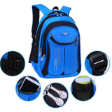 Ladyzone Camo School Backpack Lightweight Schoolbag Travel Camp Outdoor Daypack Bookbag for Your Children (Blue&Black ZM) - backpacks4less.com