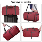 Canway 65L Travel Duffel Bag, Foldable Weekender Bag with Shoes Compartment for Men Women Water-proof & Tear Resistant - backpacks4less.com