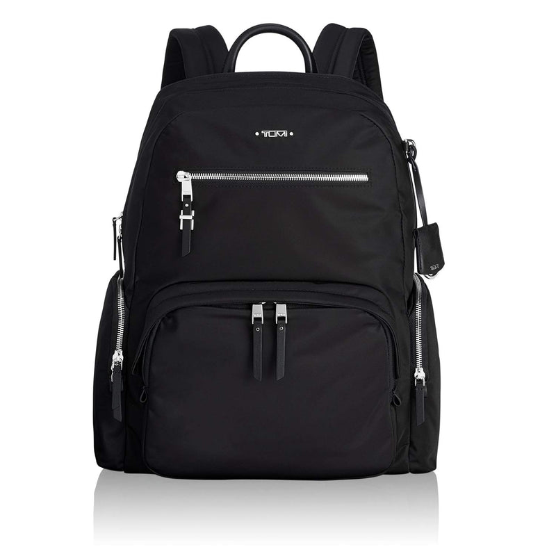 TUMI - Voyageur Carson Laptop Backpack - 15 Inch Computer Bag for Women - Black/Silver - backpacks4less.com