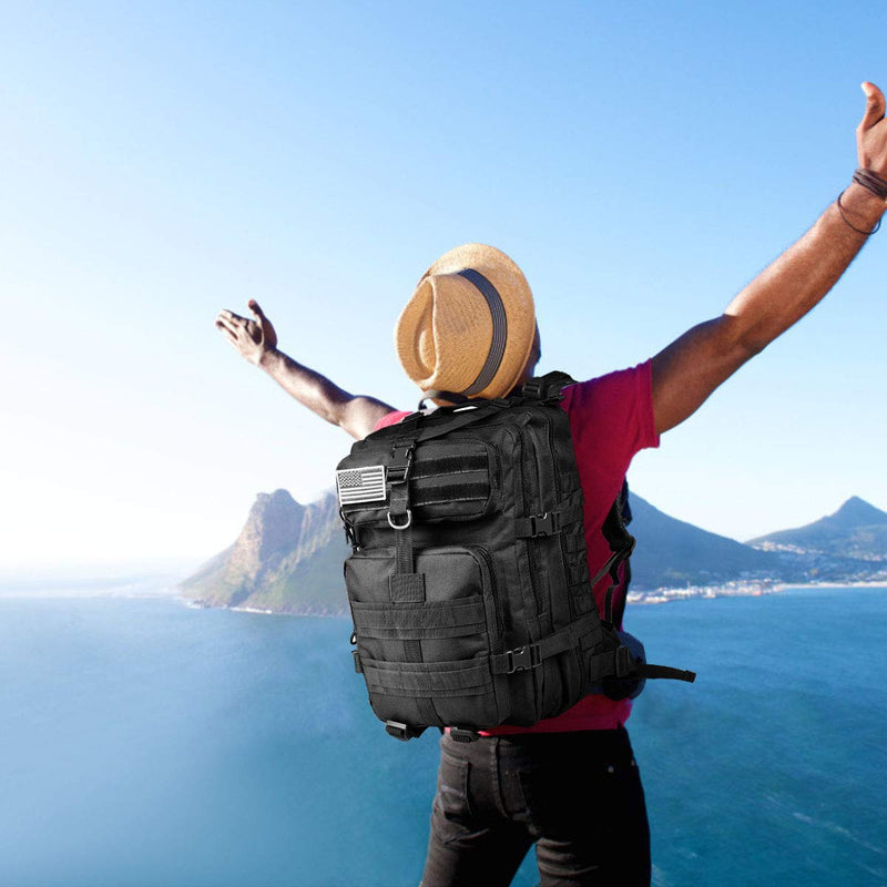 NOOLA Military Tactical Backpack Large Army 3 Day Assault Pack Molle Bag Black - backpacks4less.com