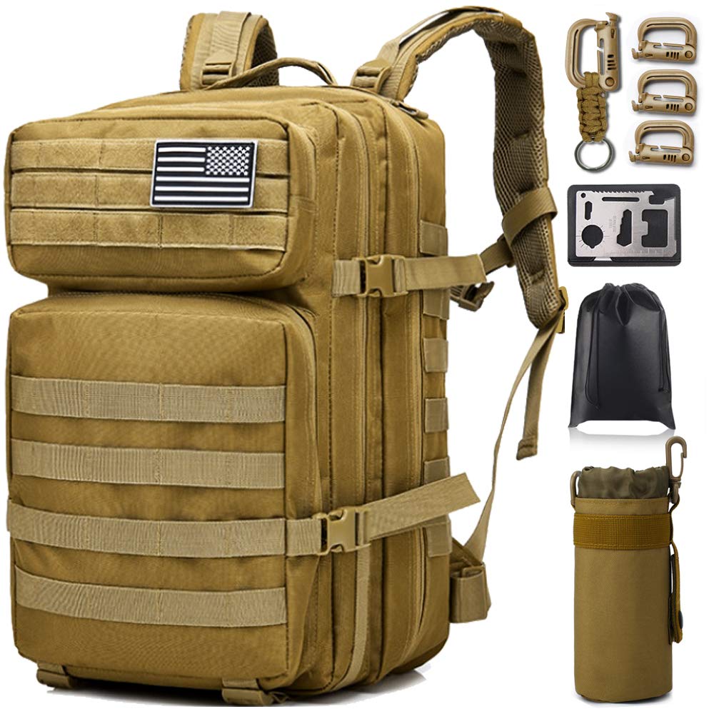 Military Tactical Backpack,Monoki Army 3 Day Assault Pack,42L Molle Bag Rucksack - backpacks4less.com