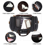 Plambag Canvas Duffle Bag for Travel, 50L Duffel Overnight Weekend Bag(Dark Gray) - backpacks4less.com