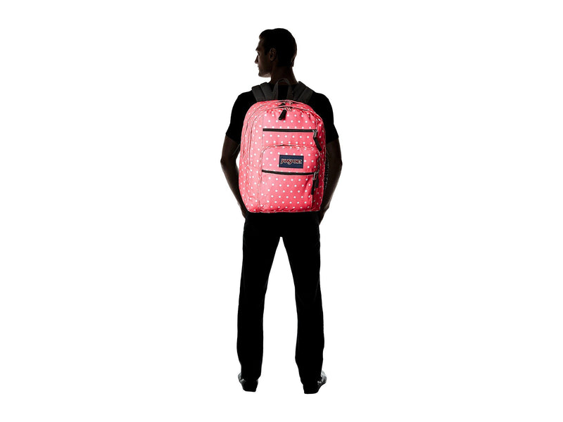 JanSport Big Student Backpack, Fluorescent Pink Dots - backpacks4less.com