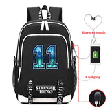 Stranger Things Backpack with USB Charging Port School Boys Girls Bookbag Laptop Backpack for Teens - backpacks4less.com
