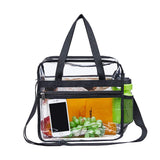 Clear Bag Stadium Approved,NCAA NFL&PGA Security Approved Clear Tote Bag with Multi-Pockets and Adjustable Shoulder Strap,Perfect for Work, School, Sports Games and Concerts-12 X12 X6 - backpacks4less.com