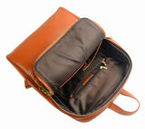 Coolcy Hot Style Women Real Genuine Leather Backpack Fashion Bag (Dark Brown) - backpacks4less.com