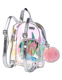 Justice Unicorn Mini Backpack - Girls Clear Holographic Travel Daypack - Small Waterproof and Glitter Bookbag Purse - backpacks4less.com