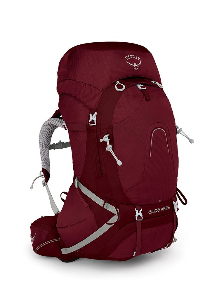 Osprey Packs Pack Aura Ag 65 Backpack, Gamma Red, X-Small - backpacks4less.com
