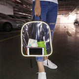 Stadium Approved Clear Mini Backpack - Heavy Duty Reflective Transparent Backpack for Concert, Security Travel &Sports - backpacks4less.com