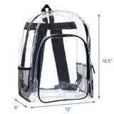 Heavy Duty Clear Backpack,Transparent Vinyl Backpack with Adjustable Straps, See Through Backpack for Work ,School,Security Travel and Sports - backpacks4less.com