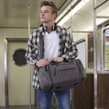 Plambag Canvas Duffle Bag for Travel, 50L Duffel Overnight Weekend Bag(Gray) - backpacks4less.com