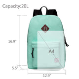 Lightweight Backpack for School, VASCHY Classic Basic Water Resistant Casual Daypack for travel with Bottle Side Pockets (Aqua) - backpacks4less.com