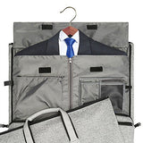 Convertible Garment Bag with Shoulder Strap, Modoker Carry on Garment Duffel Bag for Men Women - 2 in 1 Hanging Suitcase Suit Travel Bags - backpacks4less.com