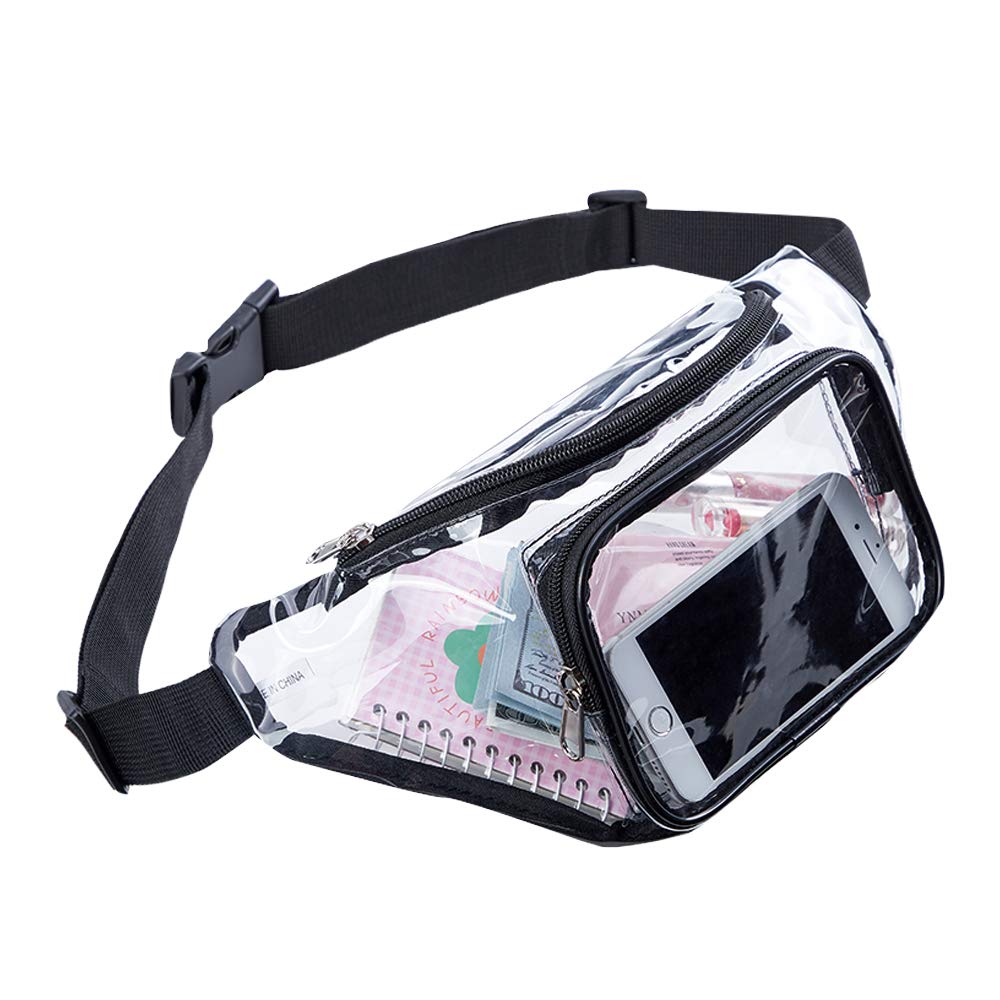 Clear Belt Bag Clear fanny pack stadium approved for Women Men with  Adjustable Strap Clear Crossbody Bag Waist Bag for Concerts Sports  Travelling