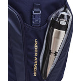 Under Armour Adult Hustle Pro Backpack , Midnight Navy (410)/Metallic Gold , One Size Fits All