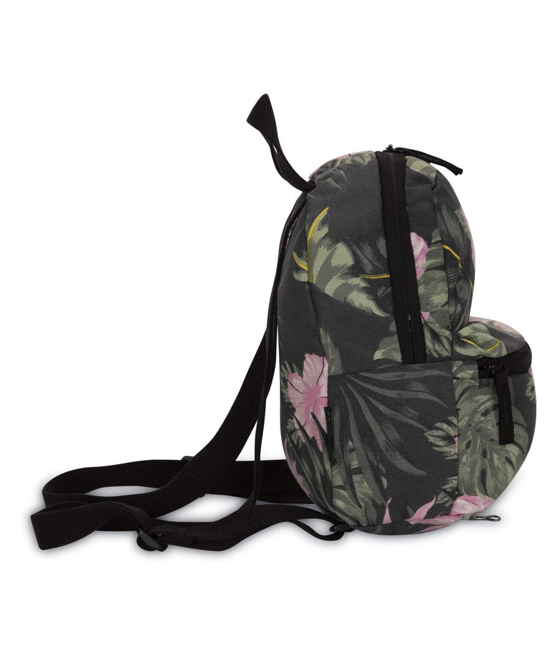 Hurley Canvas Floral Mini Backpacks, Anthracite (Lanai), one size - backpacks4less.com