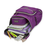 biaggi Zipsak Travel Laptop Backpack - TSA Friendly, Fits 16-inch Notebook, Perfect for Men & Women, College, Business, and Work (Purple)