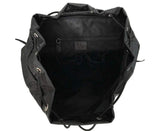 Gucci Men's Backpack Black GG Nylon Drawstring With Leather Trim 510336 1000 - backpacks4less.com