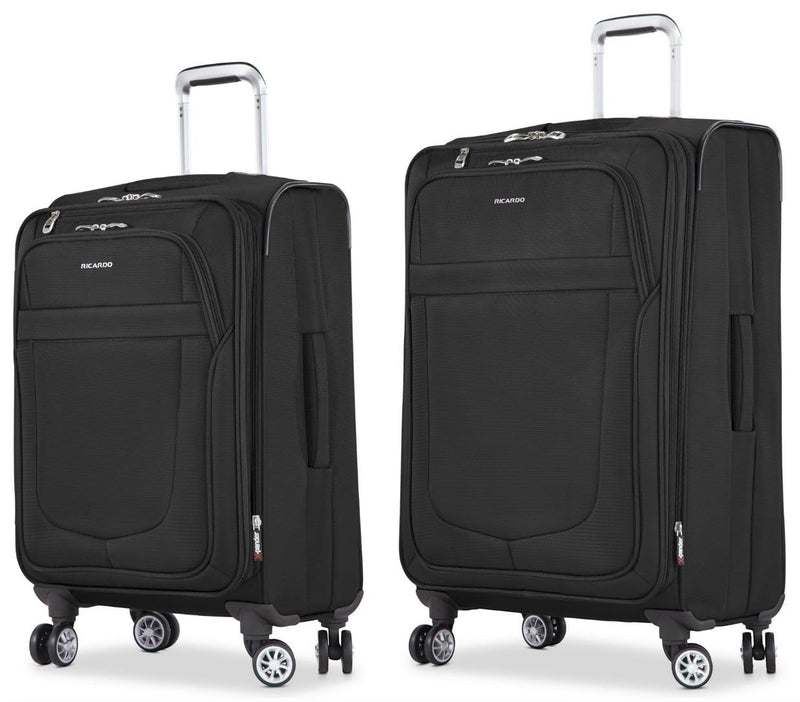 Ricardo Hermosa Softside 2-Piece Set (21" and 26") with FREE Travel Kit (Black)
