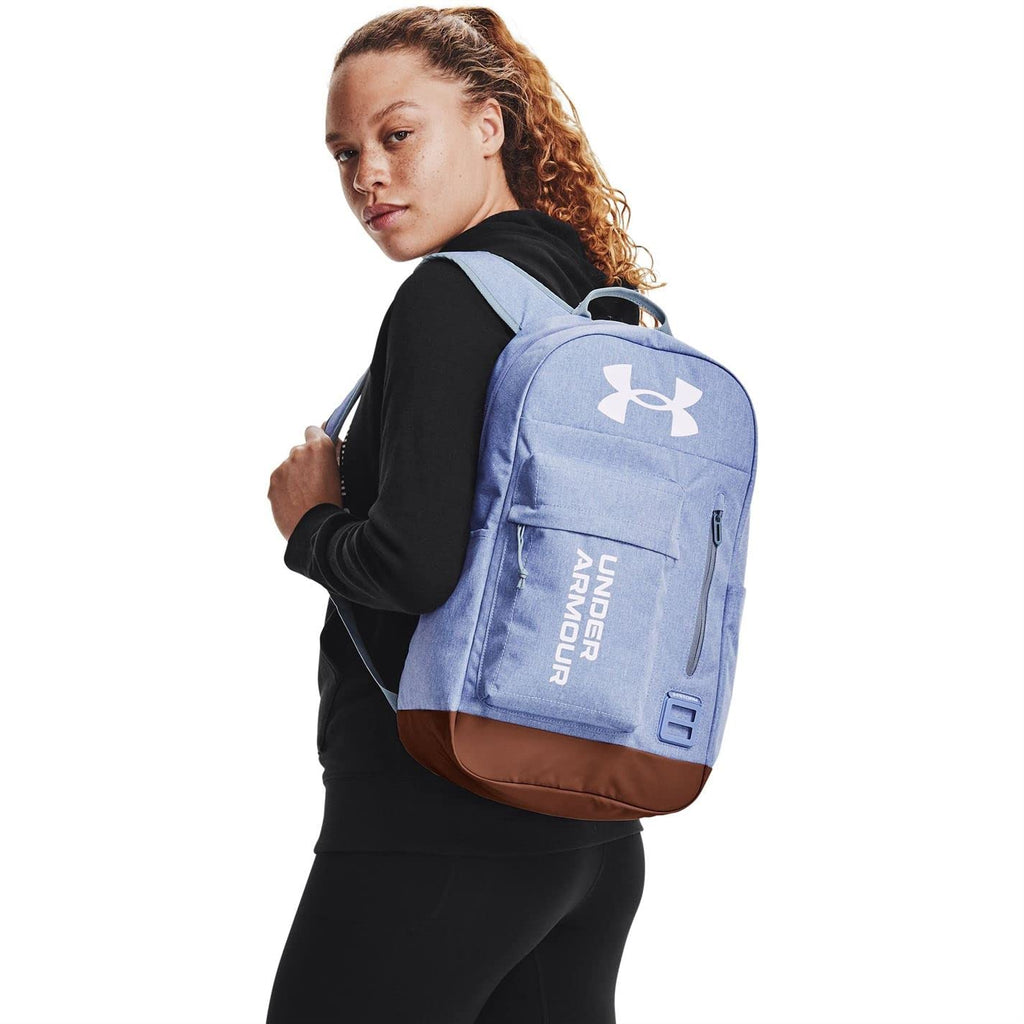 Under Armour Adult Halftime Backpack , Washed Blue Medium Heather (420)/White , One Size Fits All
