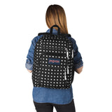 JanSport Big Student Backpack - Black Sketch Dot - Oversized - backpacks4less.com