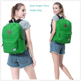 Lightweight Backpack for School, VASCHY Classic Basic Water Resistant Casual Daypack for Travel with Bottle Side Pockets (Green) - backpacks4less.com