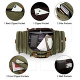 Plambag Canvas Duffle Bag for Travel, 50L Duffel Overnight Weekend Bag(Army Green) - backpacks4less.com