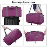 Canway 65L Travel Duffel Bag, Foldable Weekender Bag with Shoes Compartment for Men Women Water-proof & Tear Resistant (Lavender Purple, 65L) - backpacks4less.com
