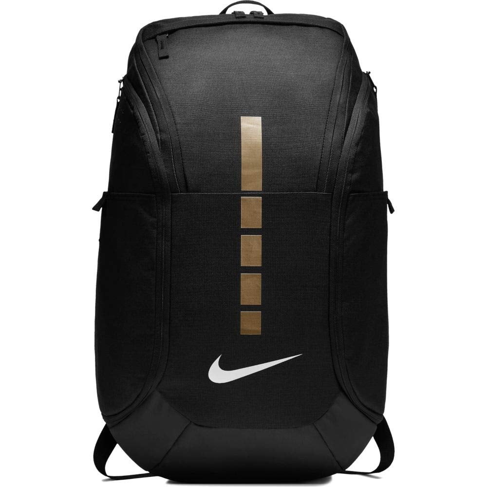 Nike Hoops Elite Pro Basketball Backpack,Black/Metallic Gold,One