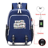 Stranger Things Backpack with USB Charging Port School Boys Girls Bookbag Laptop Backpack for Teens - backpacks4less.com