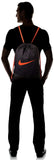 Nike Nike Brasilia Gym Sack - 9.0, Black/Black/Habanero Red, Misc - backpacks4less.com