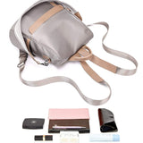 COOFIT Womens Backpack Casual Daypack Anti-theft Backpack Nylon Backpack Small Khaki - backpacks4less.com