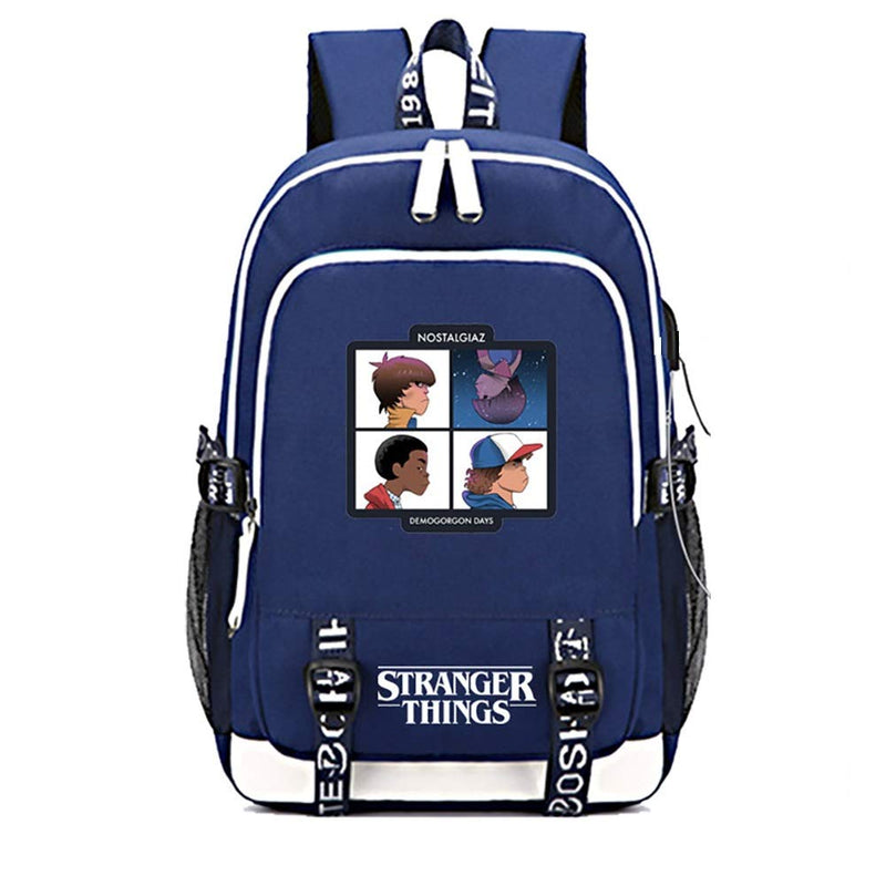 Stranger Things Backpack with USB Charging Port School Boys Girls Bookbag Laptop Backpack for Teens - backpacks4less.com