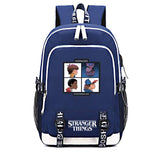 Stranger Things Backpack with USB Charging Port School Boys Girls Bookbag Laptop Backpack for Teens