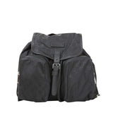 Gucci Two Front Pockets Unisex Black GG Nylon Medium Backpack 510343 1000 - backpacks4less.com