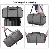 Canway 65L Travel Duffel Bag, Foldable Weekender Bag with Shoes Compartment for Men Women Water-proof & Tear Resistant - backpacks4less.com