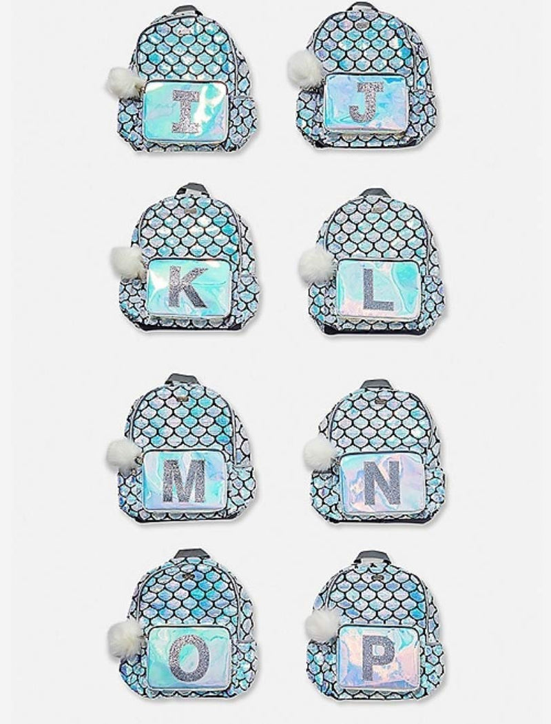 Justice Mermaid School Backpack Letter Initial (M) - backpacks4less.com