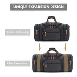 Plambag Canvas Duffle Bag for Travel, 50L Duffel Overnight Weekend Bag(Dark Gray) - backpacks4less.com