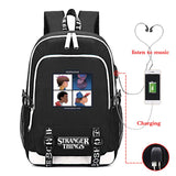 Stranger Things Backpack with USB Charging Port School Boys Girls Bookbag Laptop Backpack for Teens - backpacks4less.com