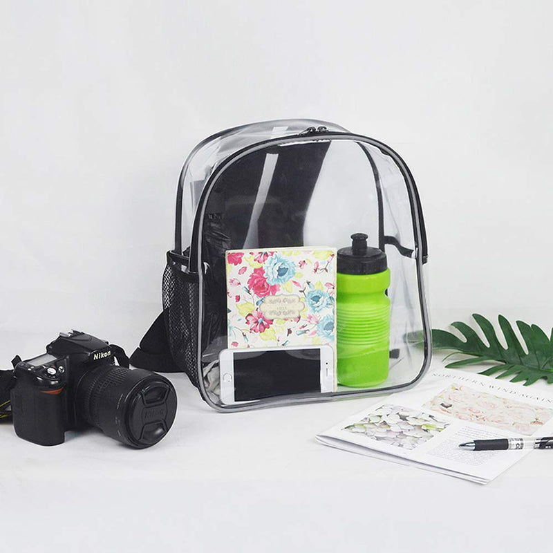 Stadium Approved Clear Mini Backpack - Heavy Duty Reflective Transparent Backpack for Concert, Security Travel &Sports - backpacks4less.com